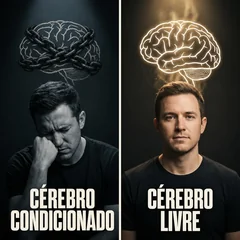 Comparação entre cérebro condicionado e cérebro livre